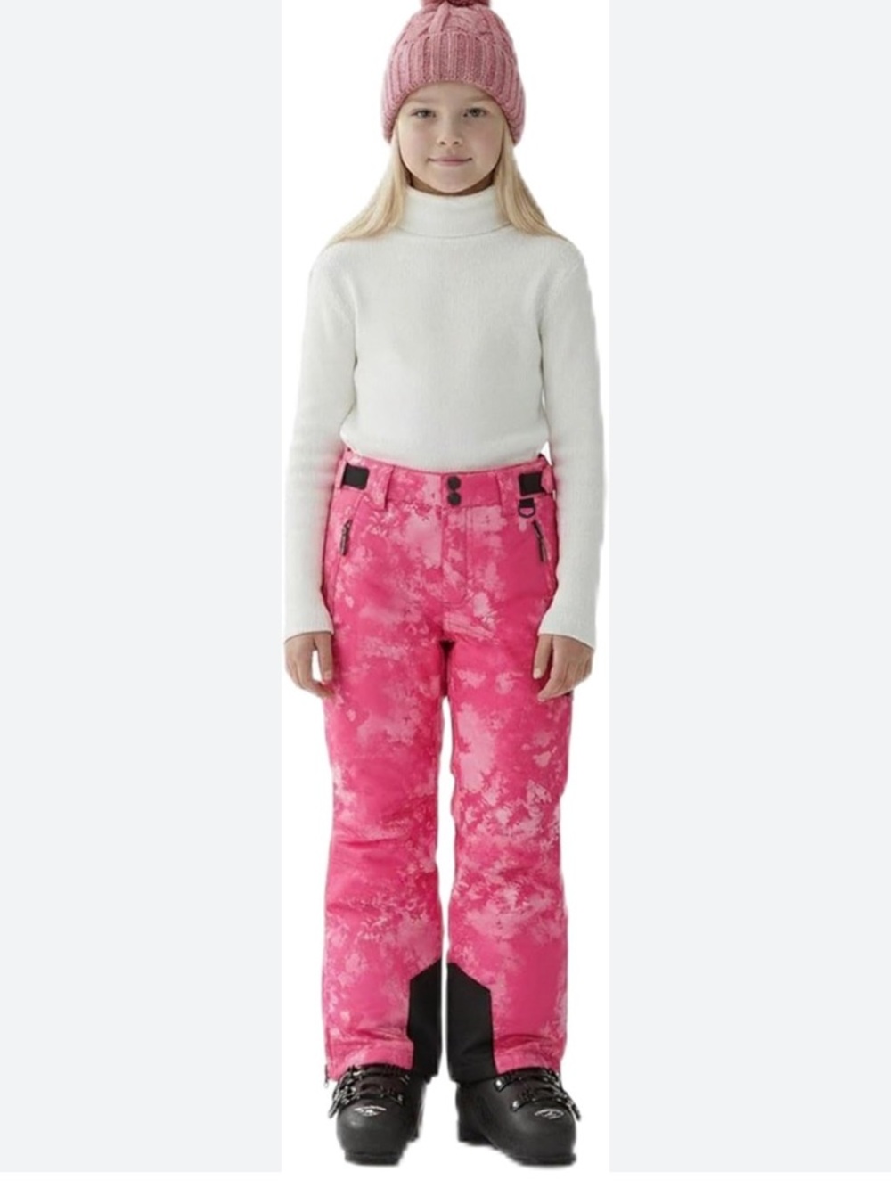 Girls Pink Tie Dye Snow Pants Size 7/8 Insulated Ski Snowboard Winter